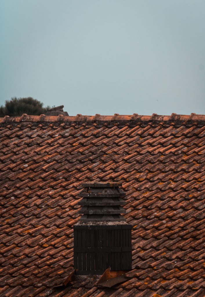 brown tile roof